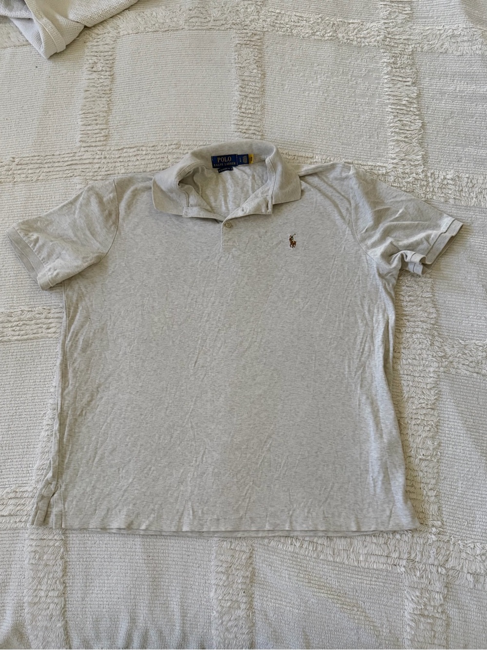 Ralph Lauren Polo Short Sleeve Shirt - Heathered Light Gray